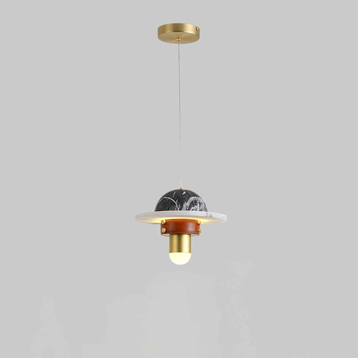 Jutta Pendant Lamp Marble Leather Fusion - Neutralighting