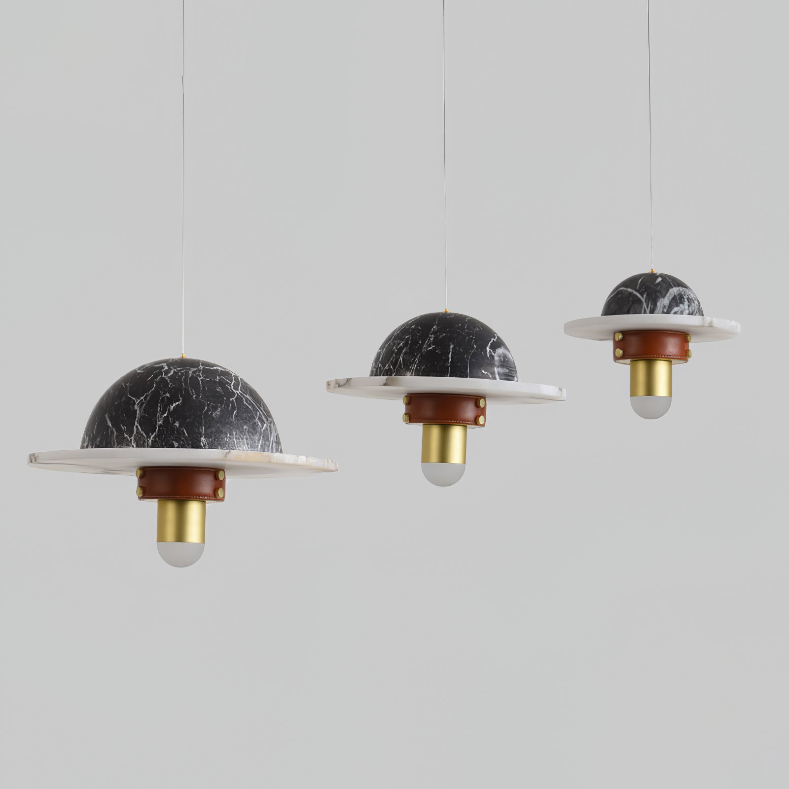 Jutta Pendant Lamp Marble Leather Fusion - Neutralighting