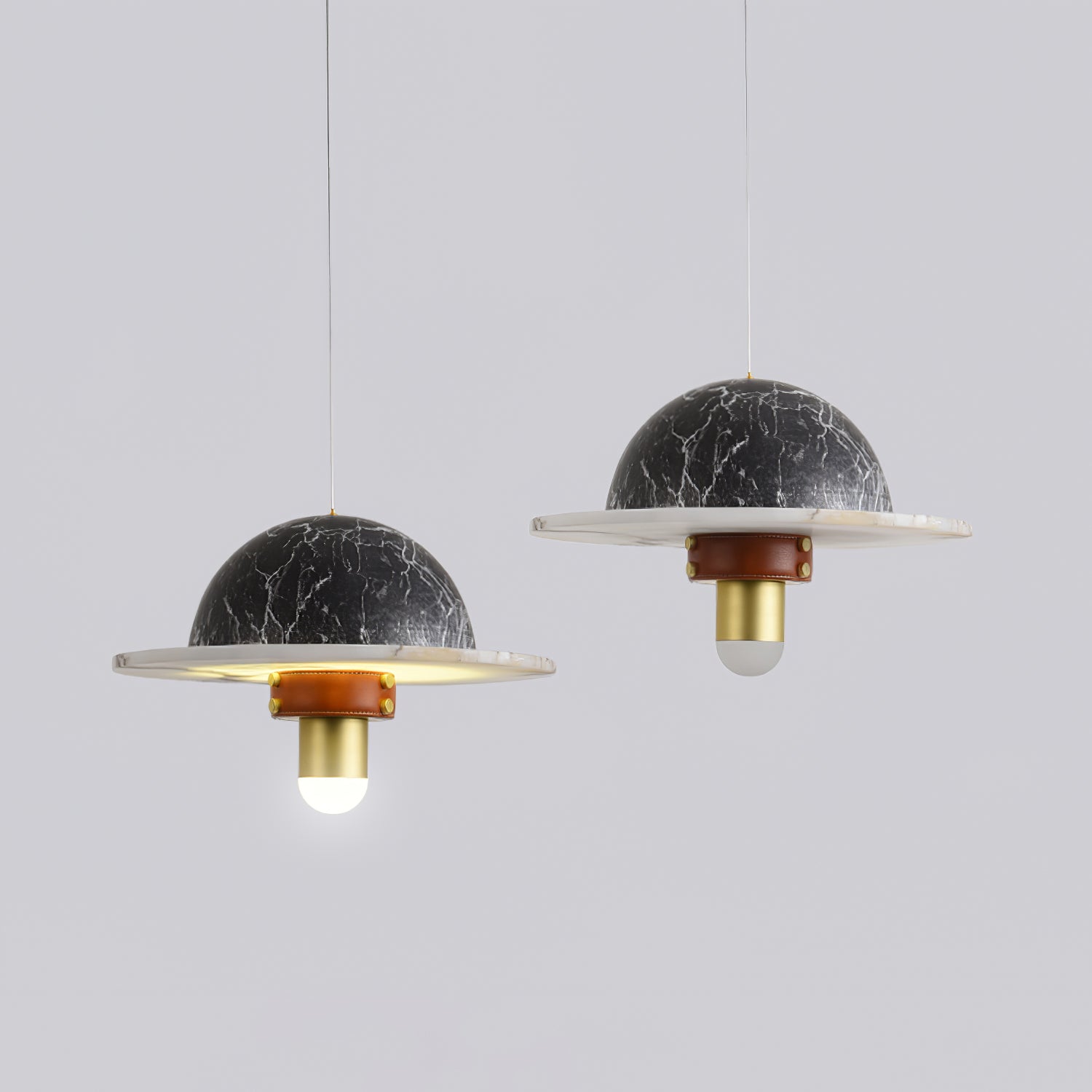 Jutta Pendant Lamp Marble Leather Fusion - Neutralighting