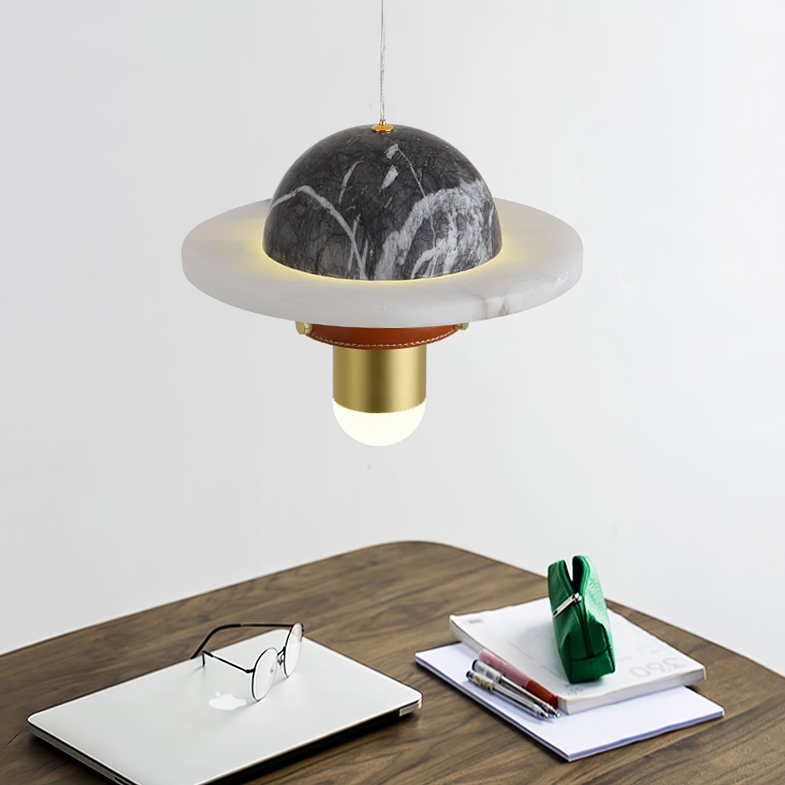 Jutta Pendant Lamp Marble Leather Fusion - Neutralighting