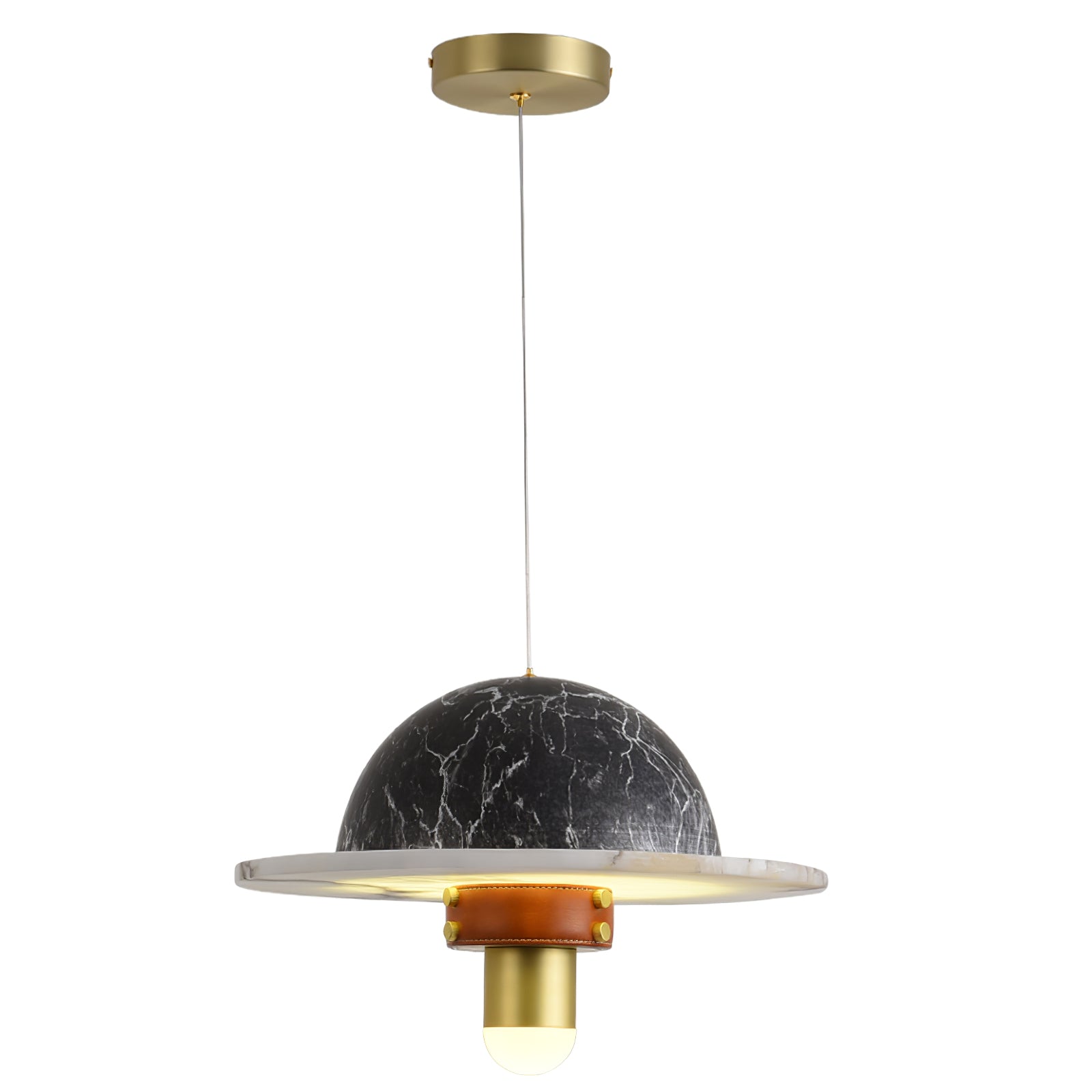 Jutta Pendant Lamp Marble Leather Fusion - Neutralighting