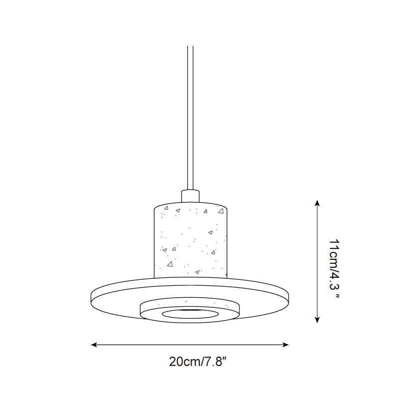 Ritta Travertine Pendant Light Top-hat Shape - Neutralighting