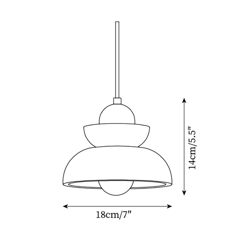 Pendant Lamp Travertine Shade Wood Modern Nordic Beige Walnut - Neutralighting