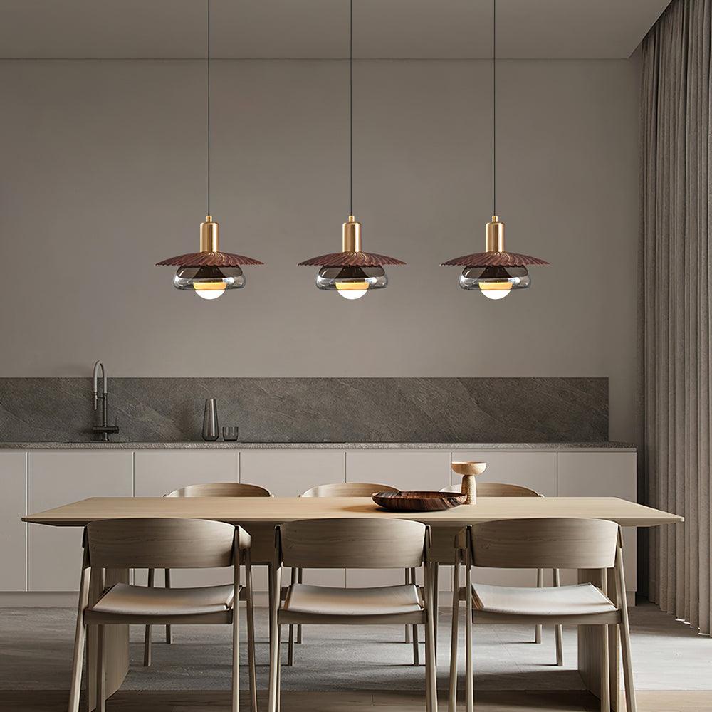 Elysor Brass and Glass Pendant Lamp - Neutralighting