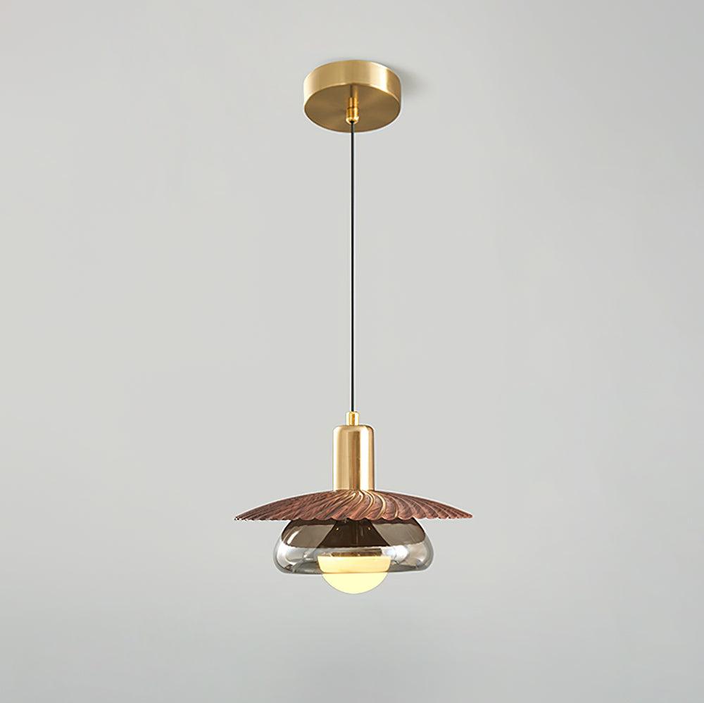 Elysor Brass and Glass Pendant Lamp - Neutralighting
