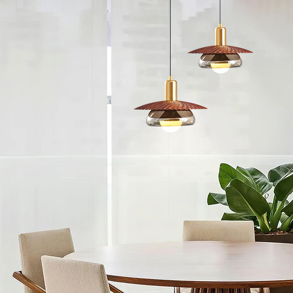 Elysor Brass and Glass Pendant Lamp - Neutralighting