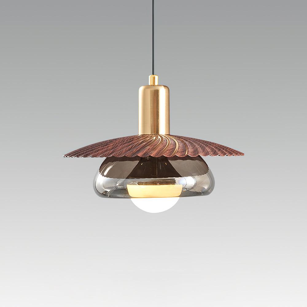Elysor Brass and Glass Pendant Lamp - Neutralighting