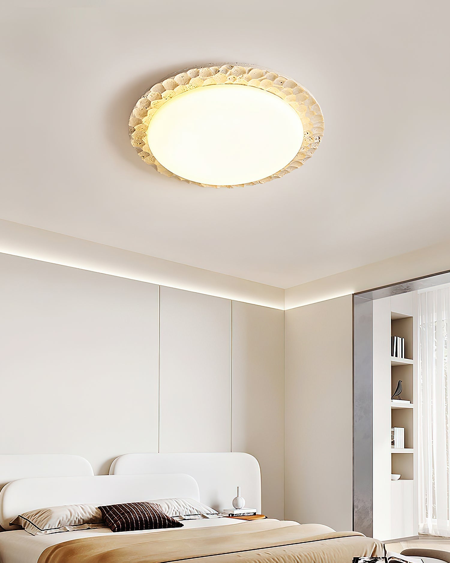 Ritta Travertine Canopy Ceiling Light - Neutralighting