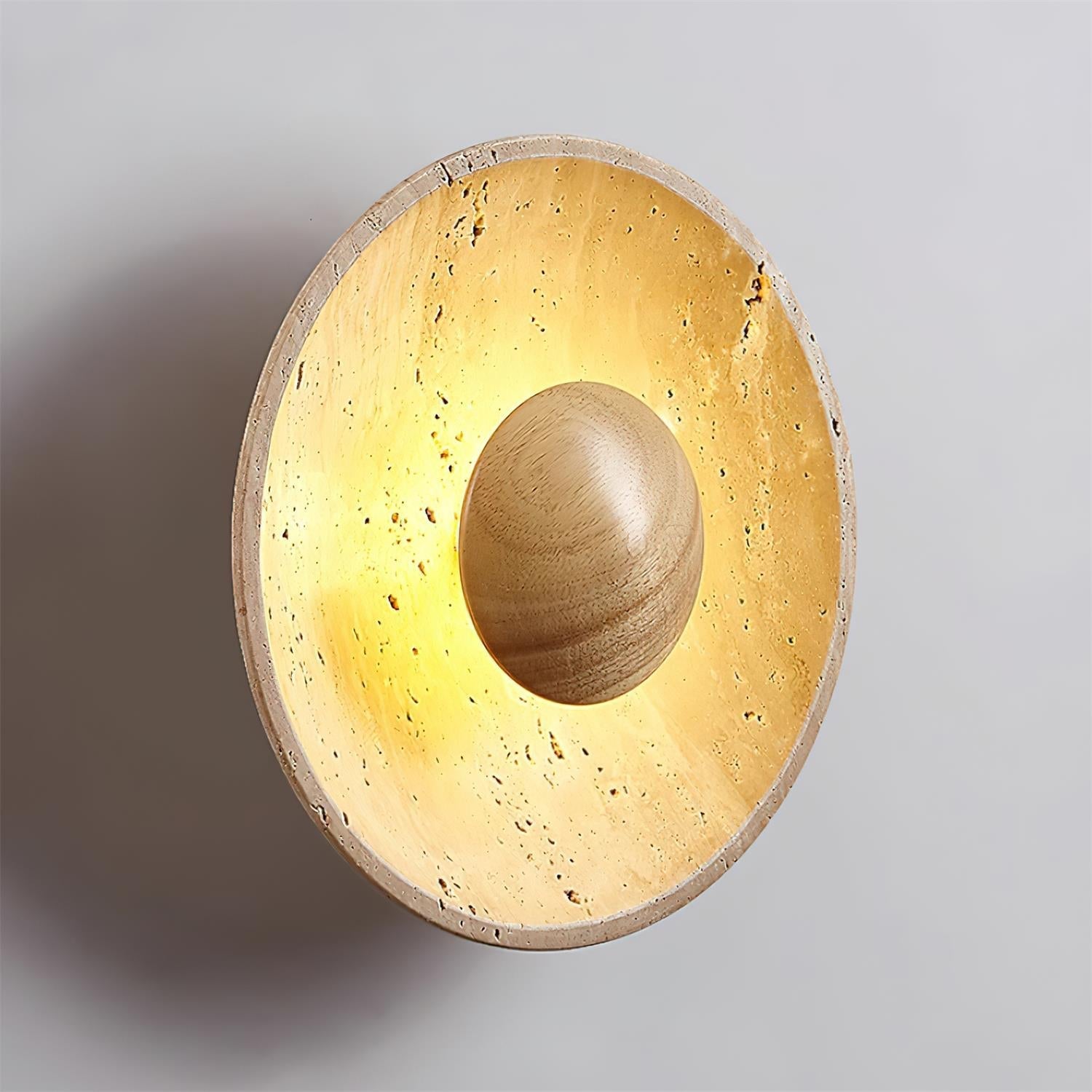 Gionne Wood & Travertine Wall Lamp - Neutralighting