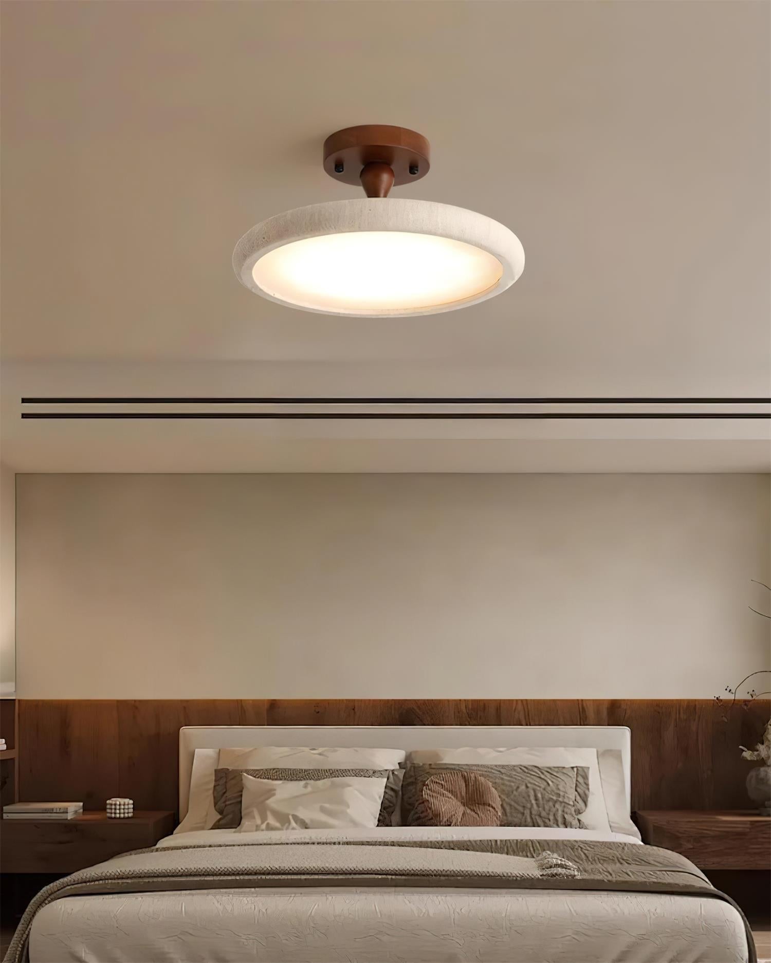 Dovai Travertine Semi Flush Ceiling Light - Neutralighting
