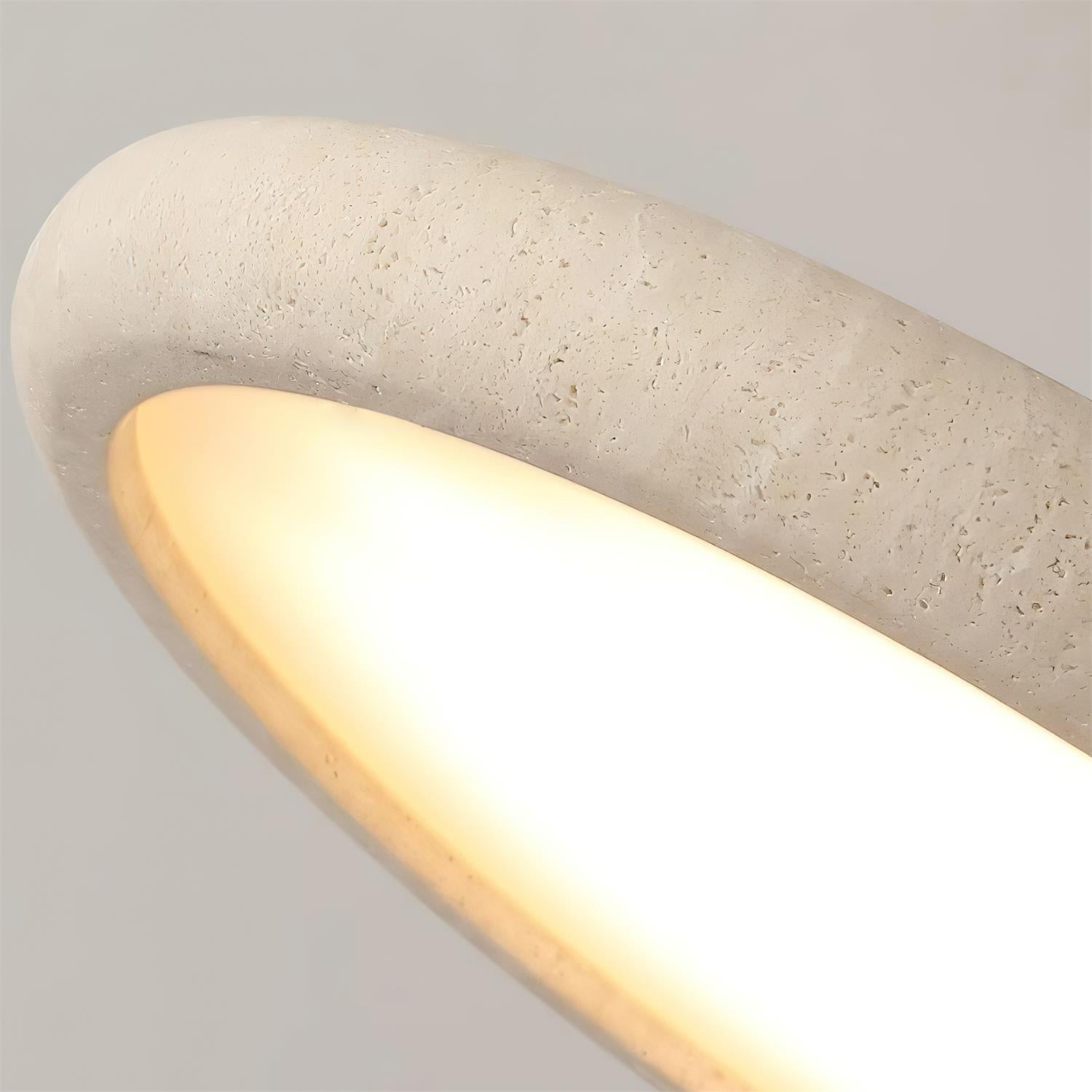 Dovai Travertine Semi Flush Ceiling Light - Neutralighting