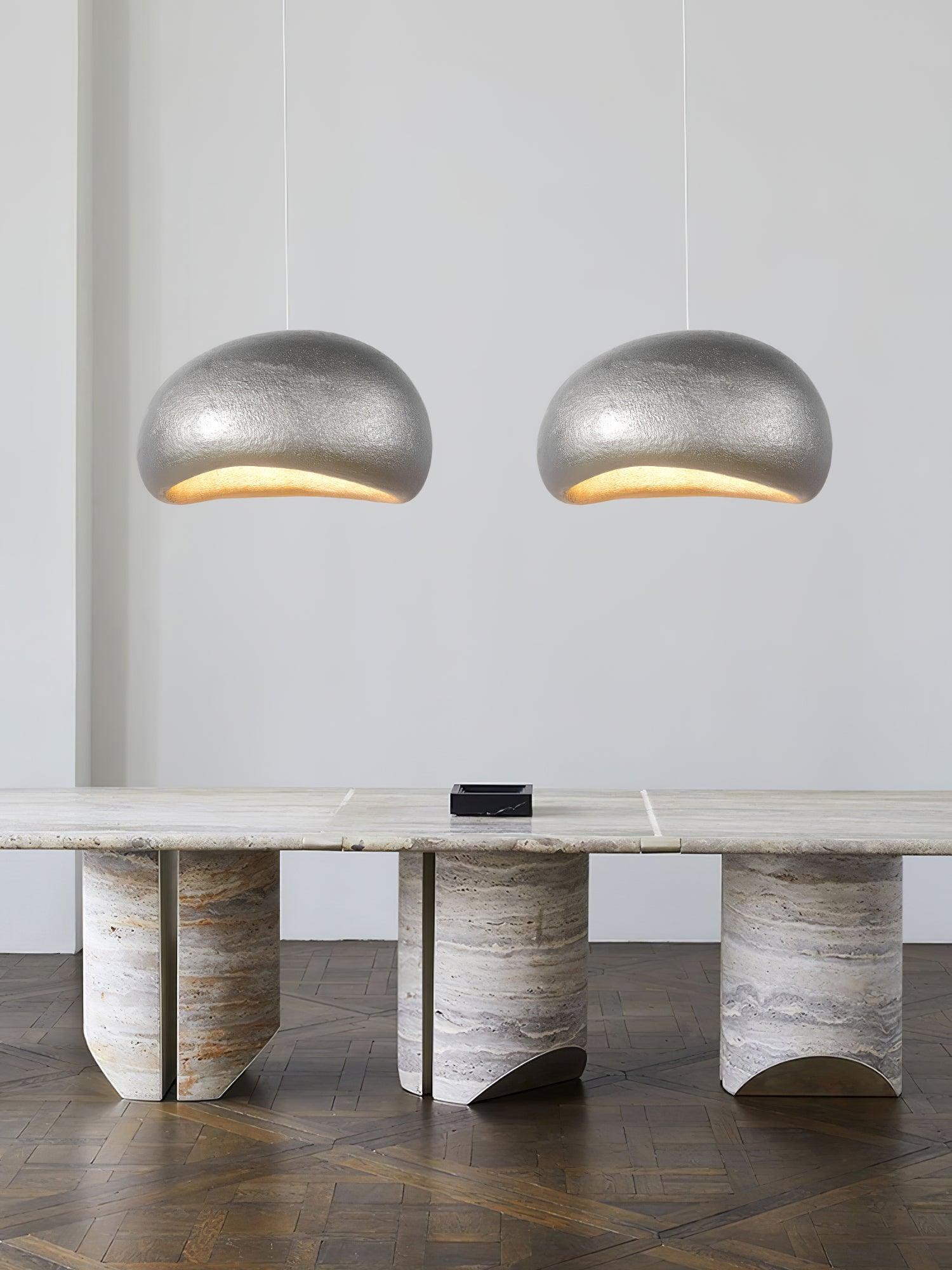 Pendant Lamp Pebble Inspired Organic Form Soft Glow Modern Artistic - Neutralighting