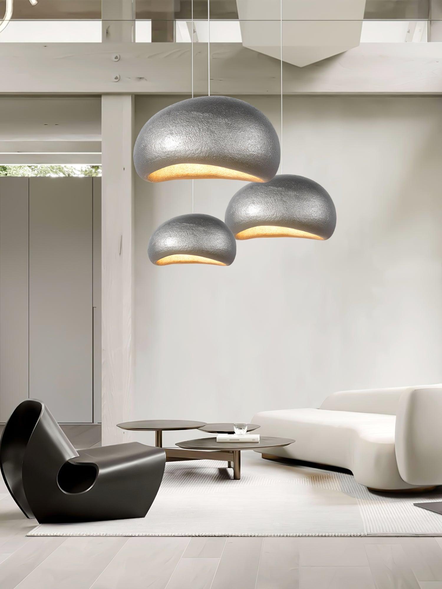 Pendant Lamp Pebble Inspired Organic Form Soft Glow Modern Artistic - Neutralighting