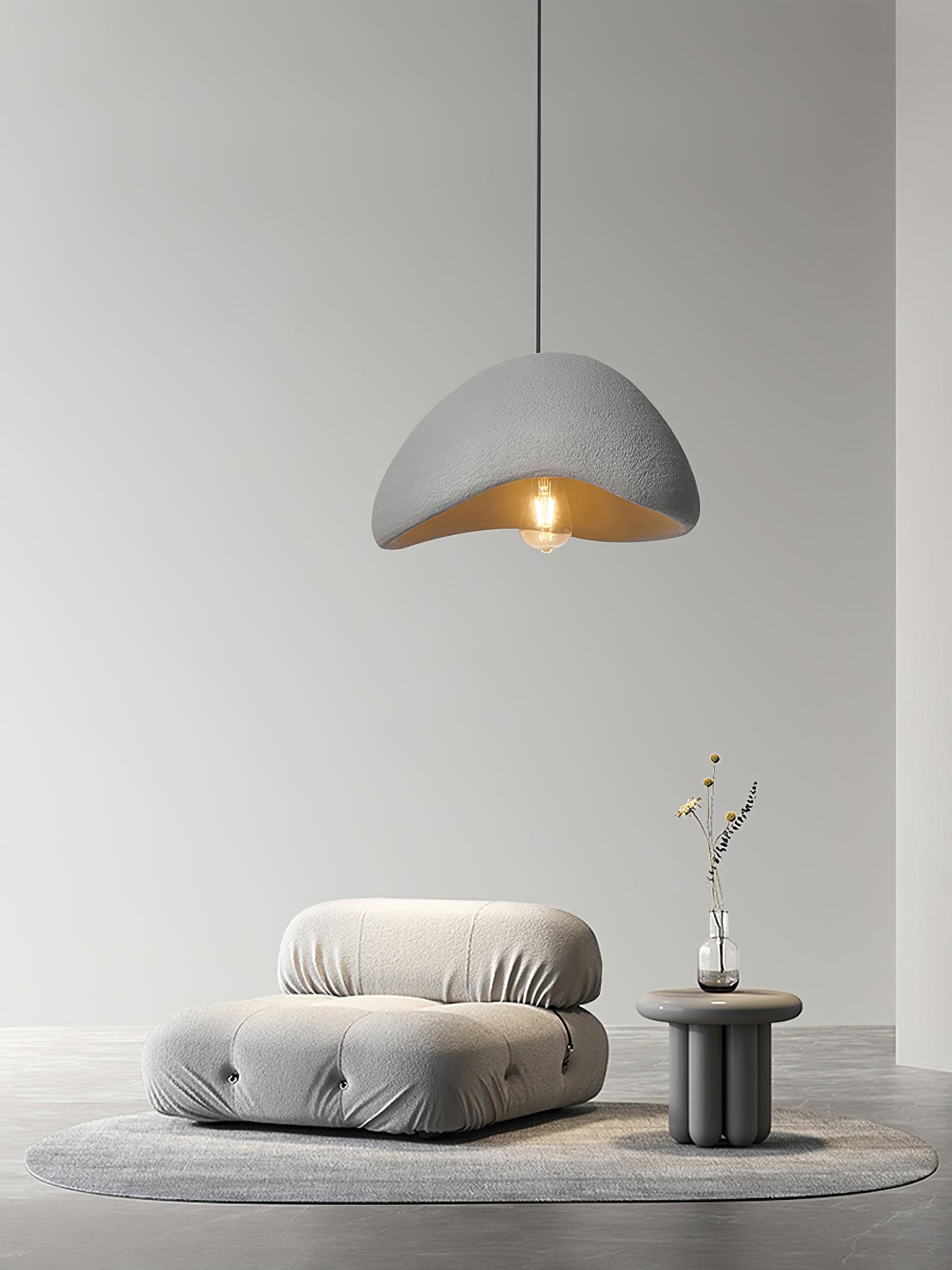 Pendant Lamp Organic Curved Shade Soft Texture Modern Artistic - Neutralighting