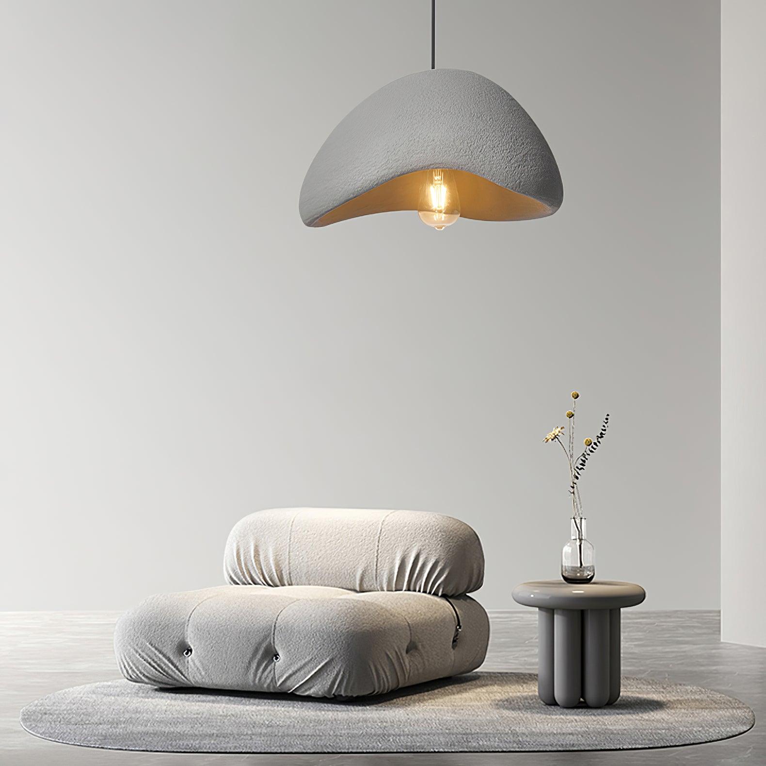 Pendant Lamp Organic Curved Shade Soft Texture Modern Artistic - Neutralighting
