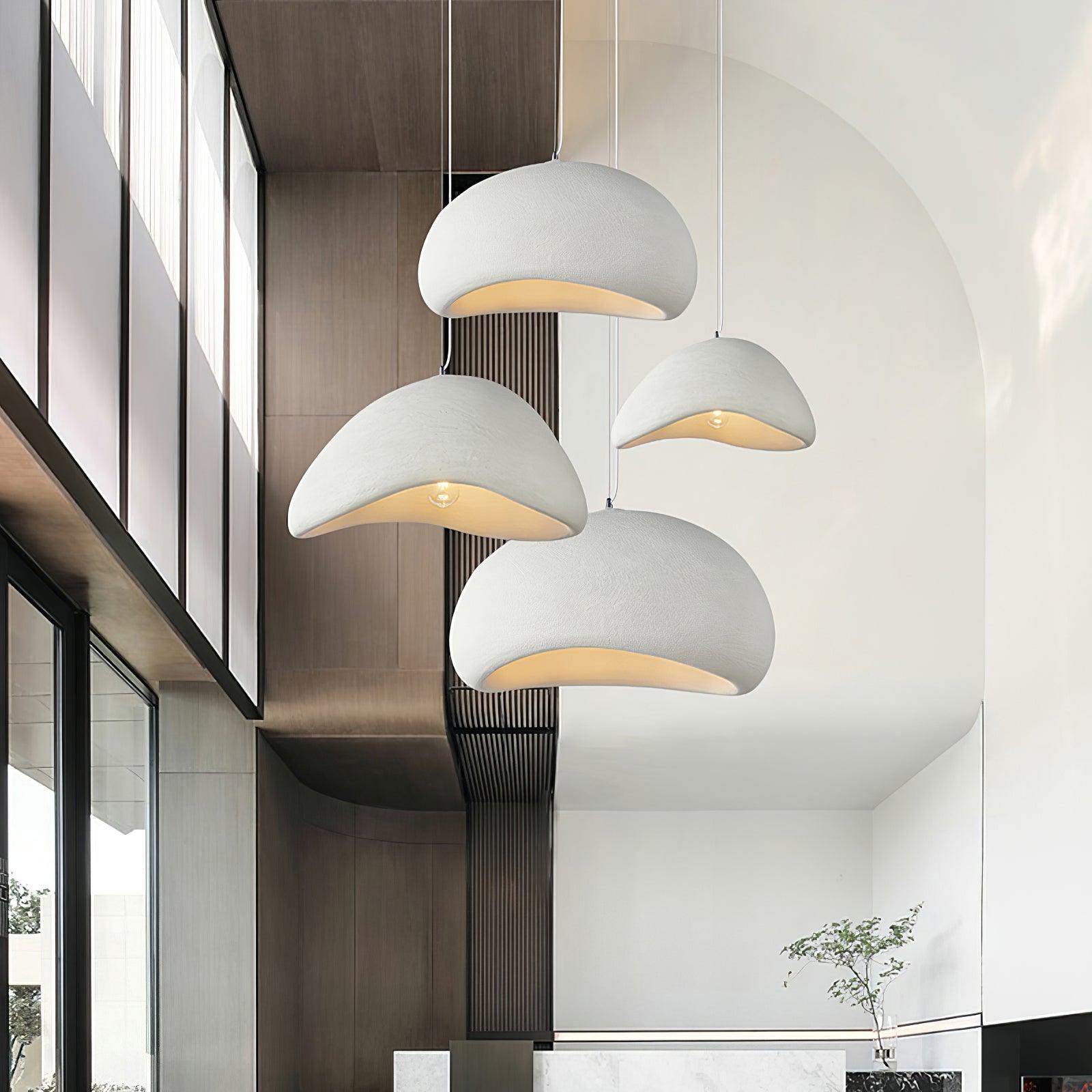 Pendant Lamp Organic Curved Shade Soft Texture Modern Artistic - Neutralighting