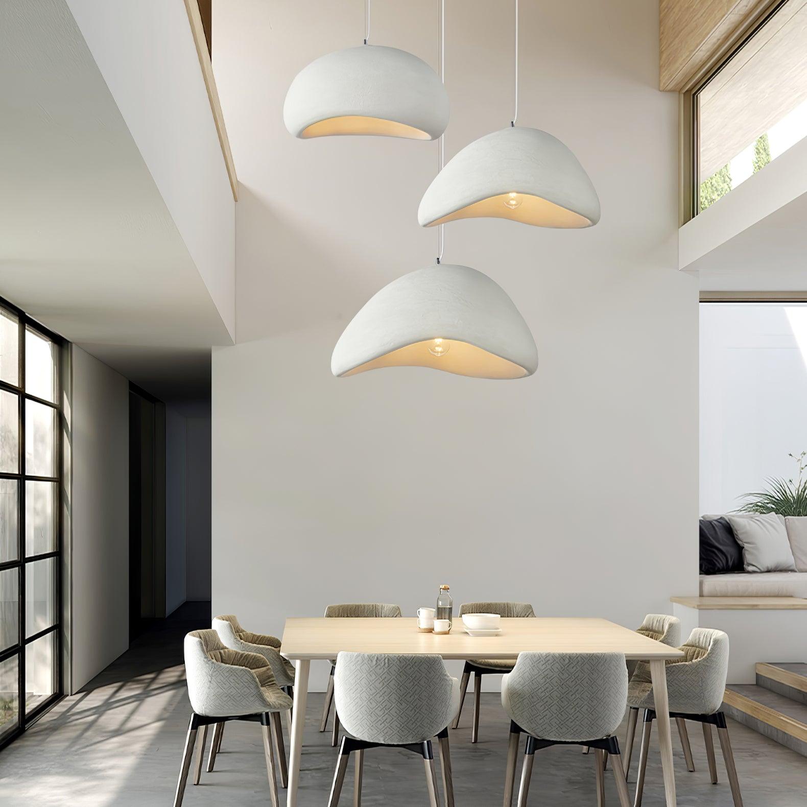 Pendant Lamp Organic Curved Shade Soft Texture Modern Artistic - Neutralighting
