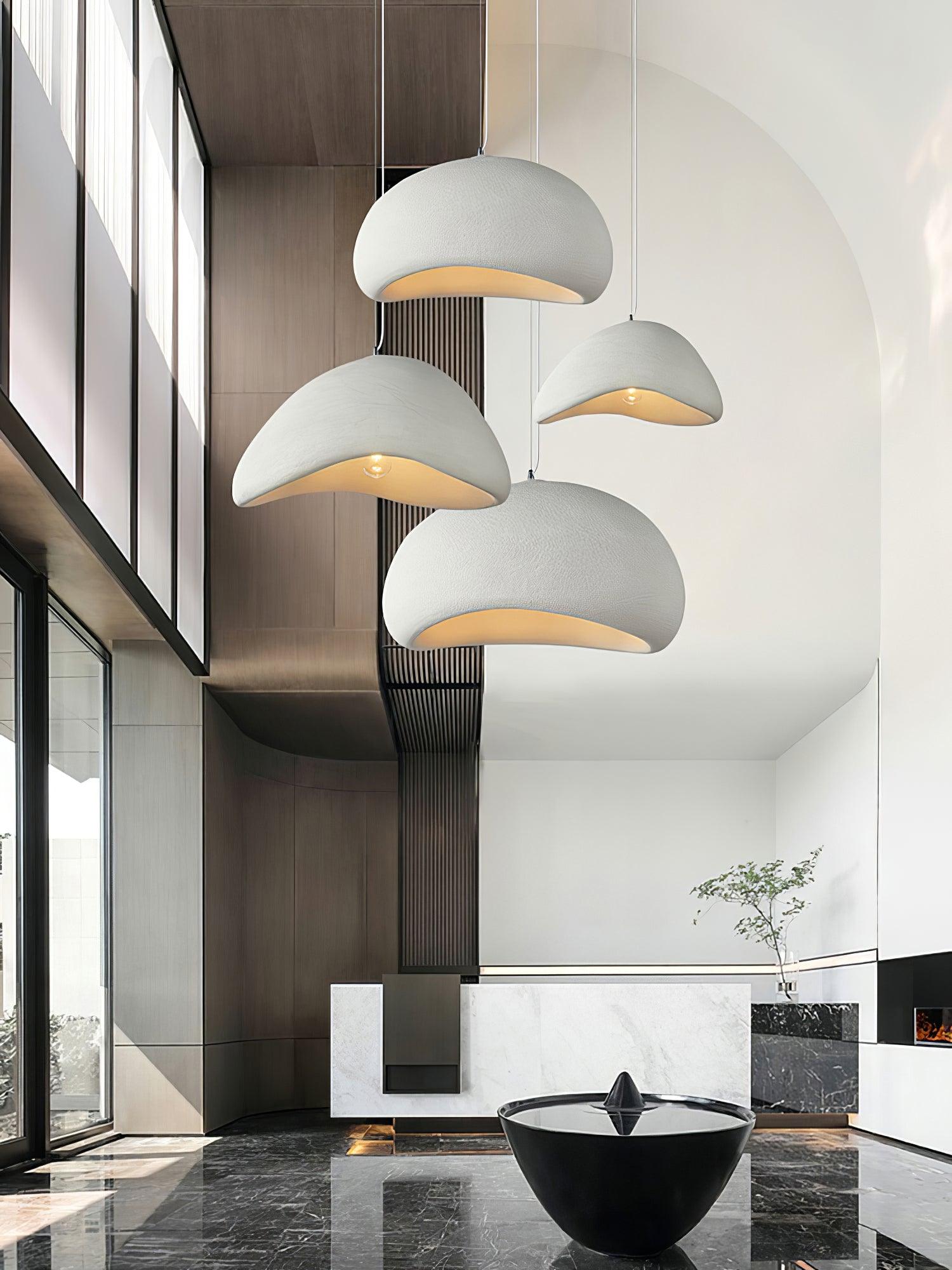 Pendant Lamp Organic Curved Shade Soft Texture Modern Artistic - Neutralighting