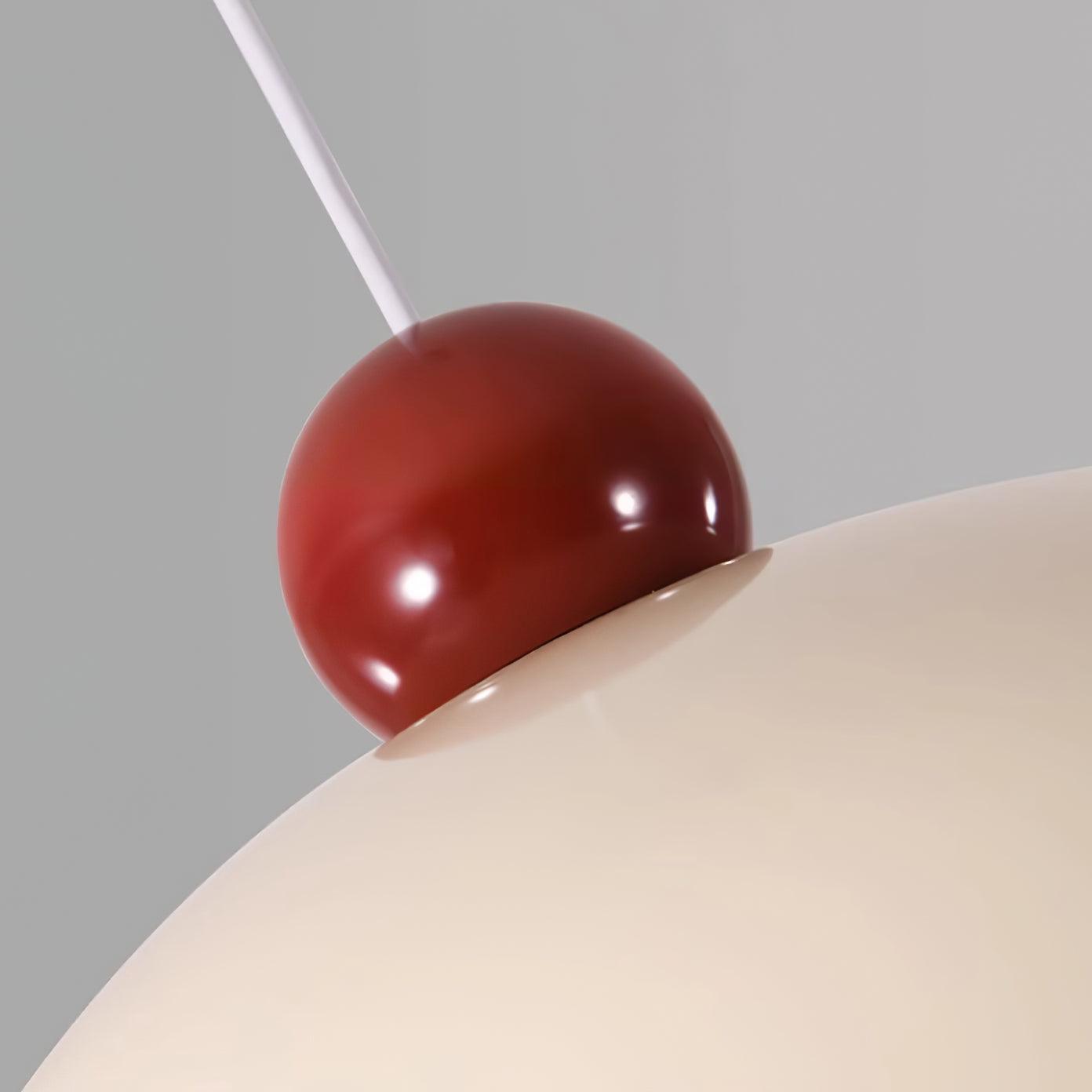 Pendant Light Dome Shade White Red - Neutralighting