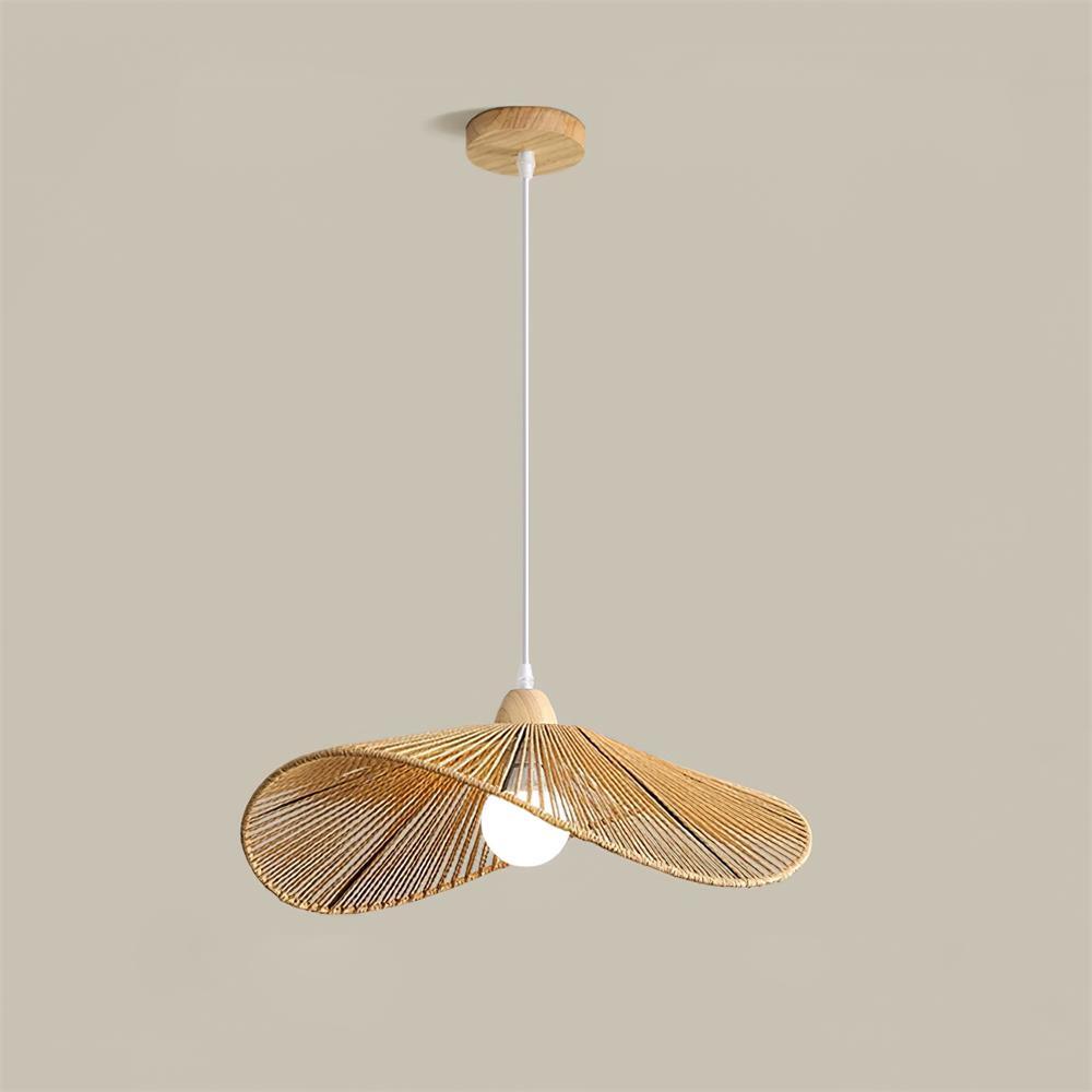 Pendant Lamp Woven Hemp Shade Sculptural Natural Modern - Neutralighting
