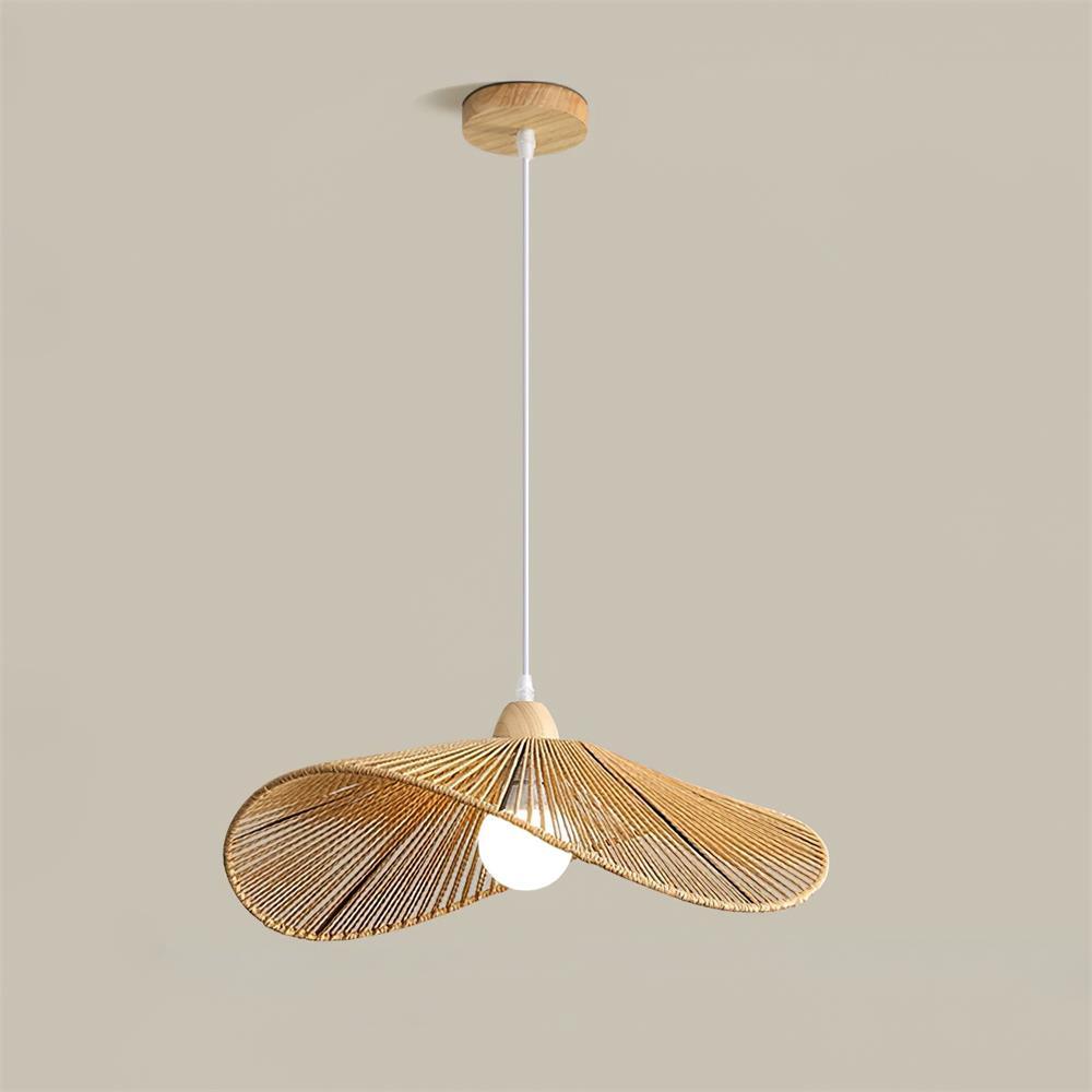 Pendant Lamp Woven Hemp Shade Sculptural Natural Modern - Neutralighting