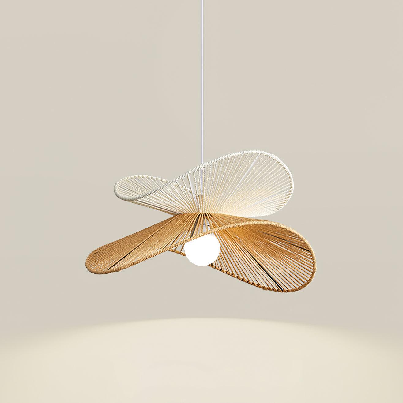 Pendant Lamp Woven Hemp Shade Sculptural Natural Modern - Neutralighting