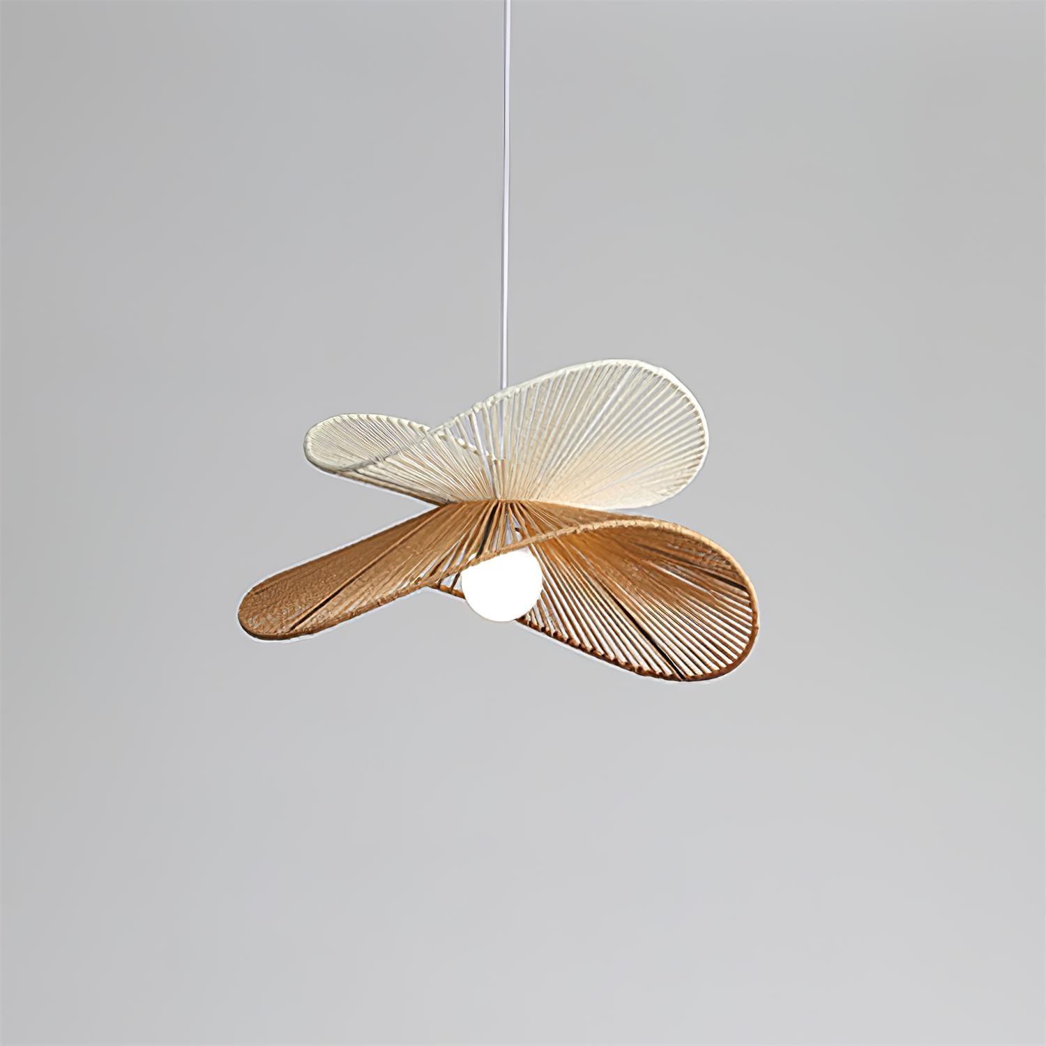 Pendant Lamp Woven Hemp Shade Sculptural Natural Modern - Neutralighting