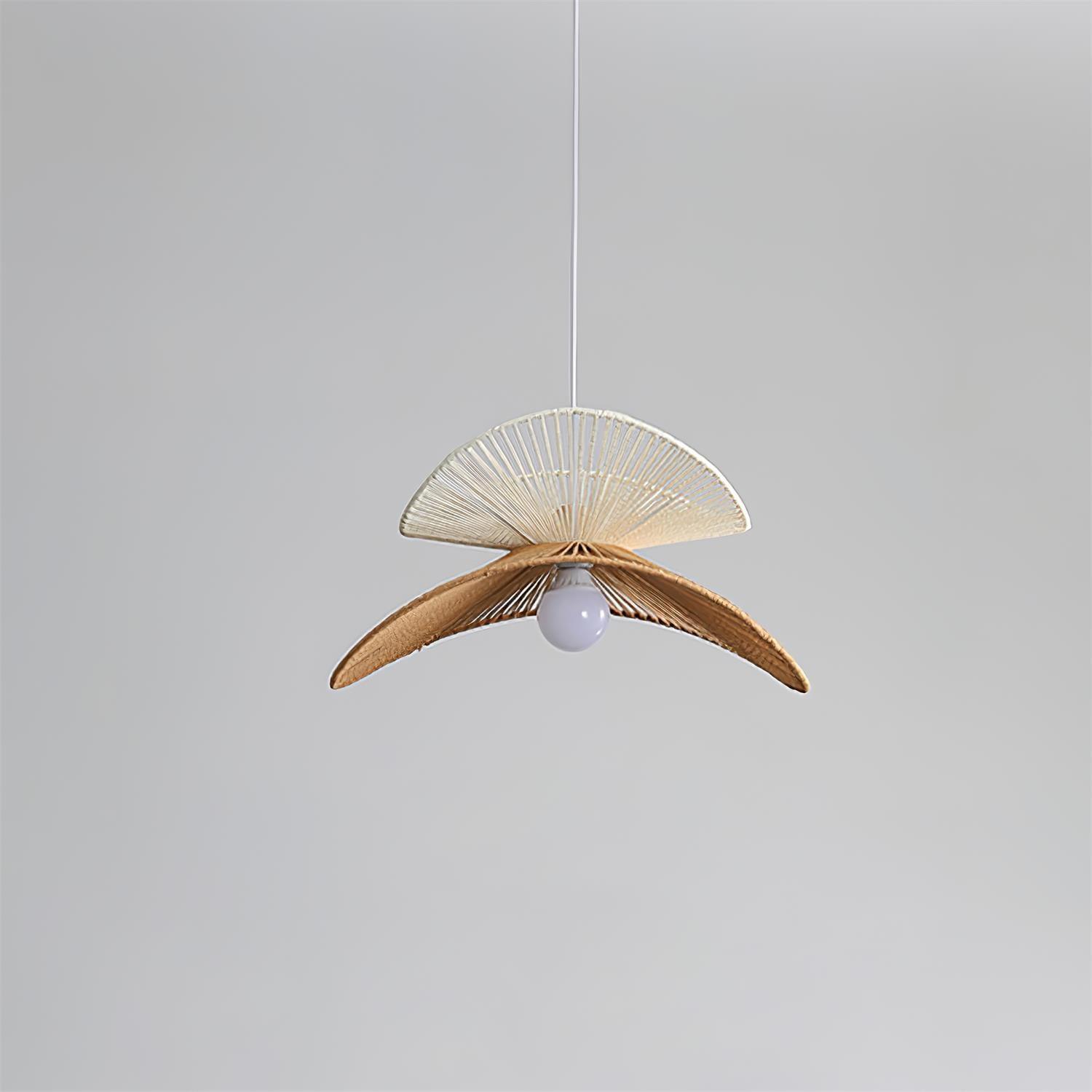 Pendant Lamp Woven Hemp Shade Sculptural Natural Modern - Neutralighting