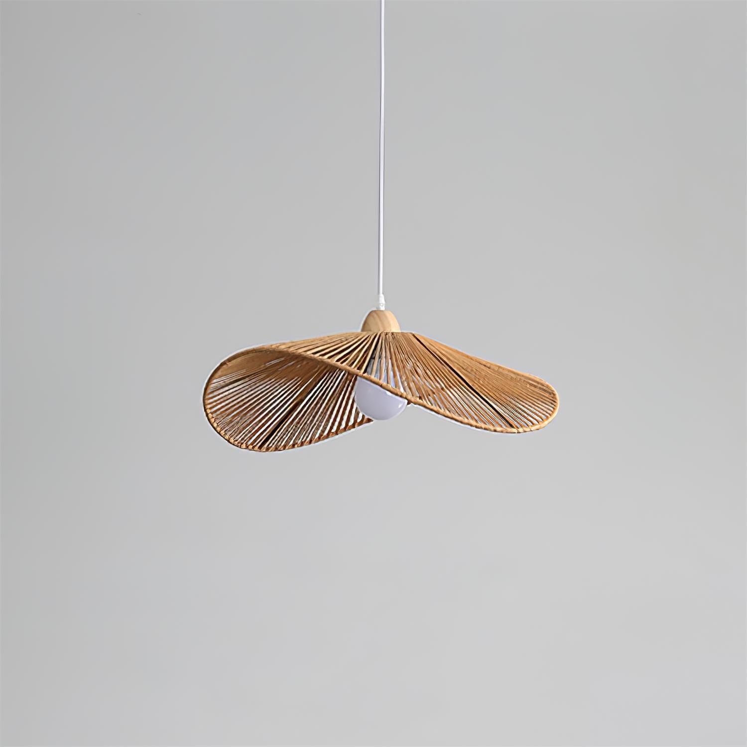 Pendant Lamp Woven Hemp Shade Sculptural Natural Modern - Neutralighting