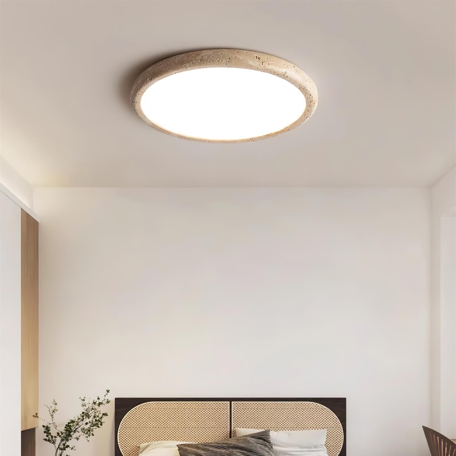 Lunaro Travertine Ceiling Light - Neutralighting