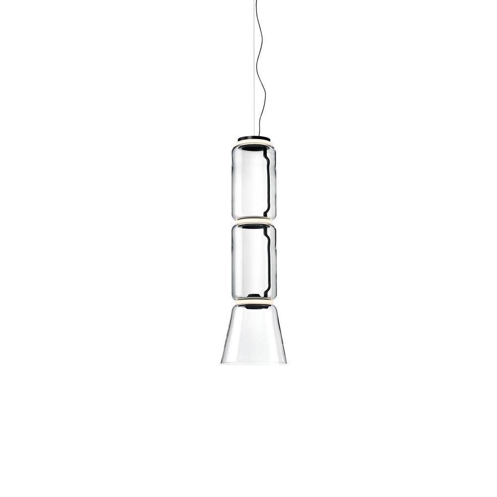 Virelo Stacked Glass Cylinder Pendant Light - Neutralighting