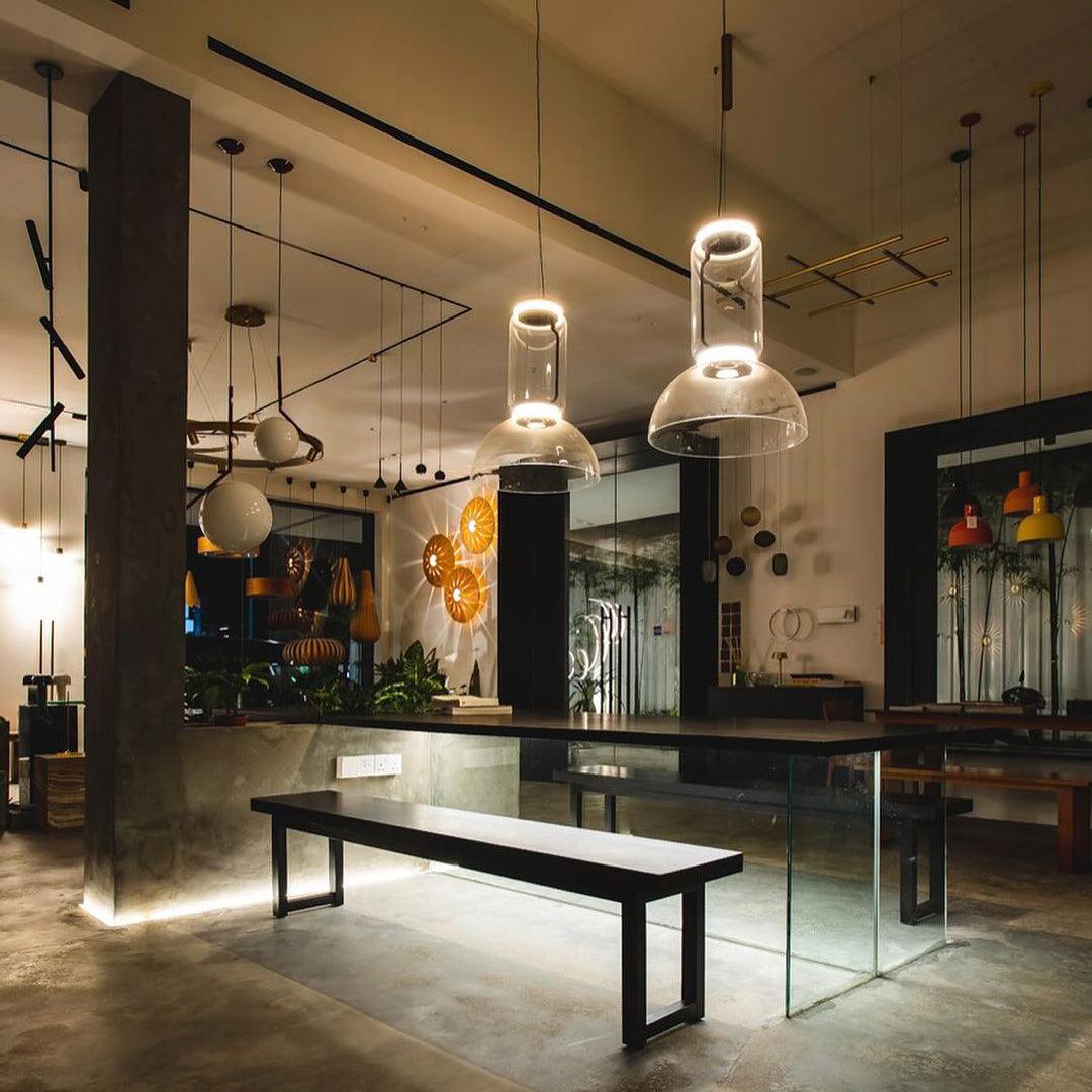 Virelo Stacked Glass Cylinder Pendant Light - Neutralighting