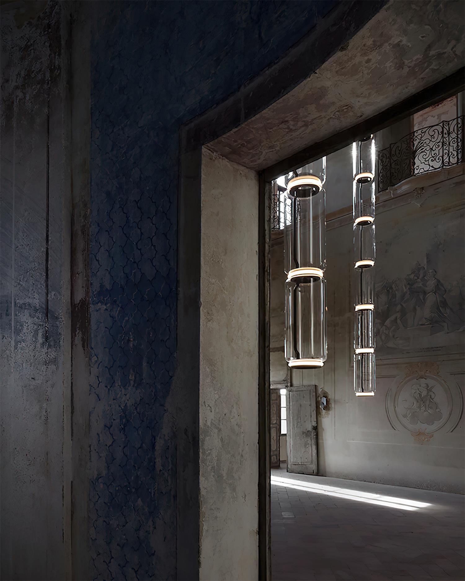 Virelo Stacked Glass Cylinder Pendant Light - Neutralighting