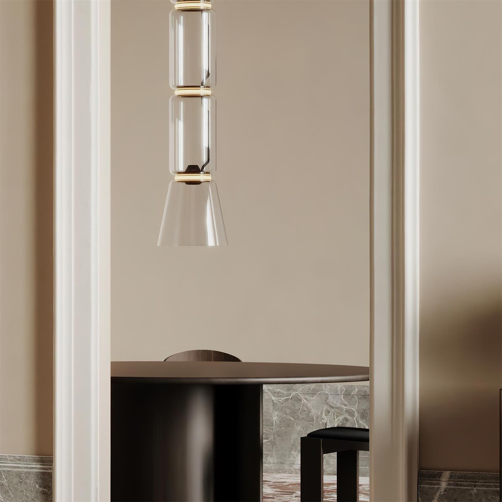 Virelo Stacked Glass Cylinder Pendant Light - Neutralighting
