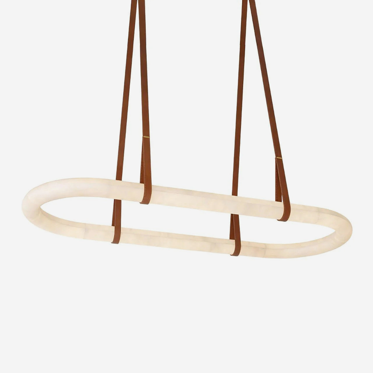 Kurve Chandelier Alabaster Ring Artificial leather - Neutralighting