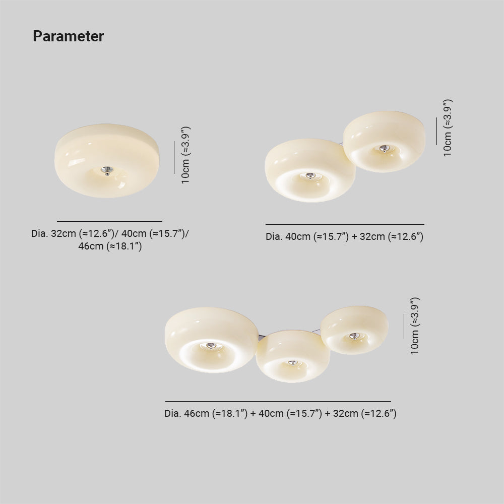 Candy Ceiling Light Cream Glass - Neutralighting
