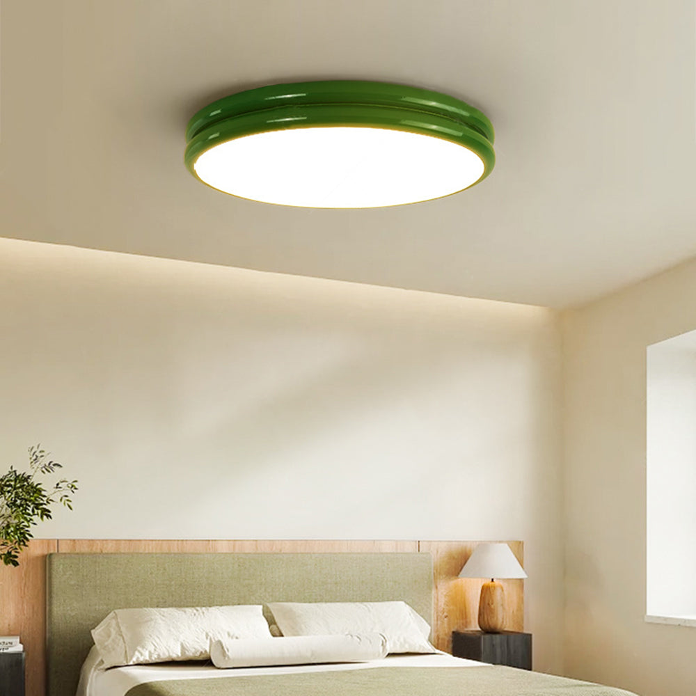 Valentina Minimalism Colorful Flush Mount Ceiling Light Double-layered Design