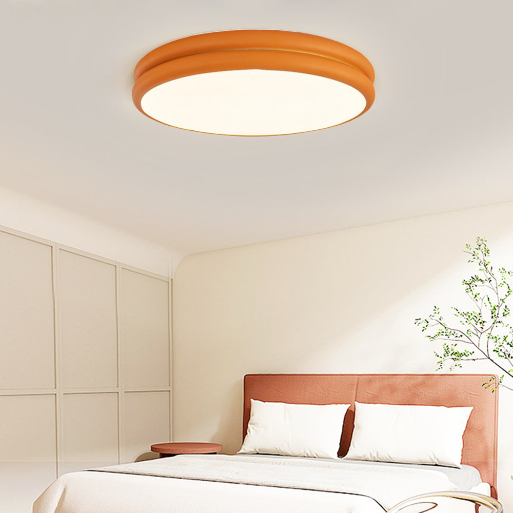 Valentina Minimalism Colorful Flush Mount Ceiling Light Double-layered Design