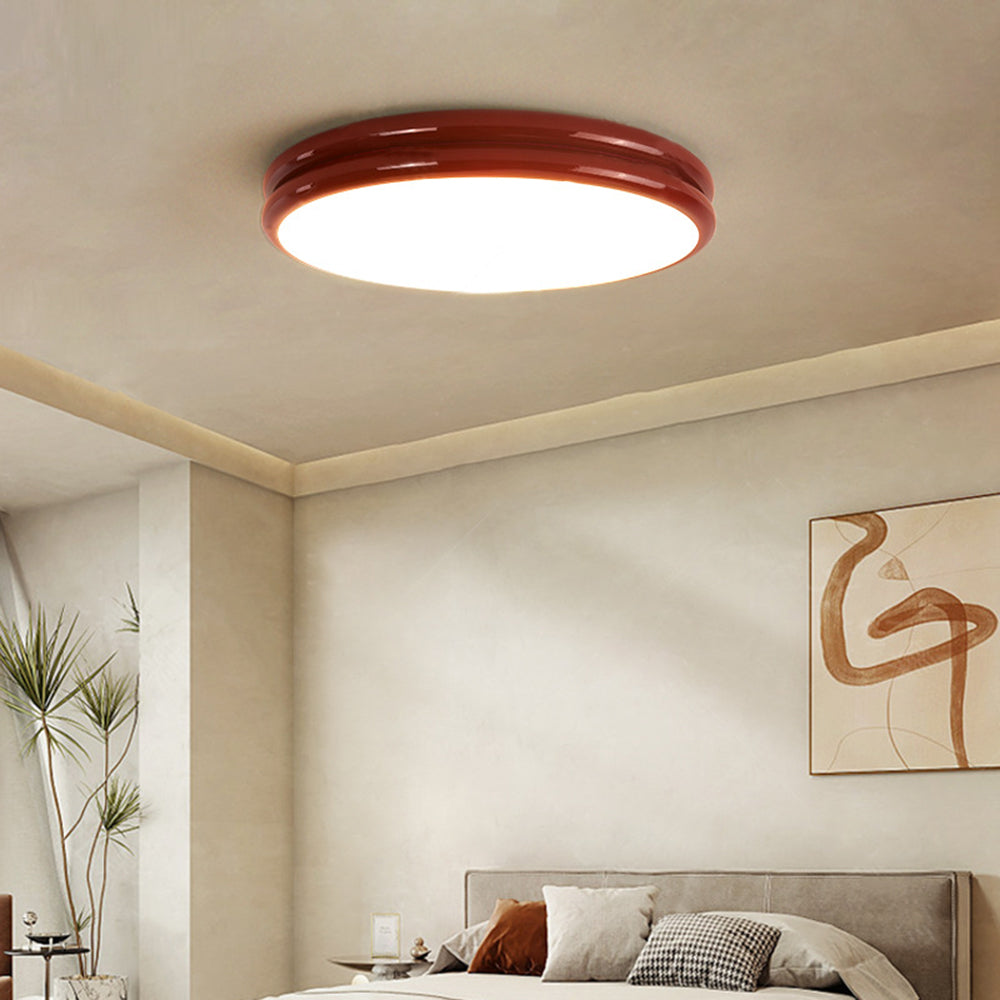 Valentina Minimalism Colorful Flush Mount Ceiling Light Double-layered Design