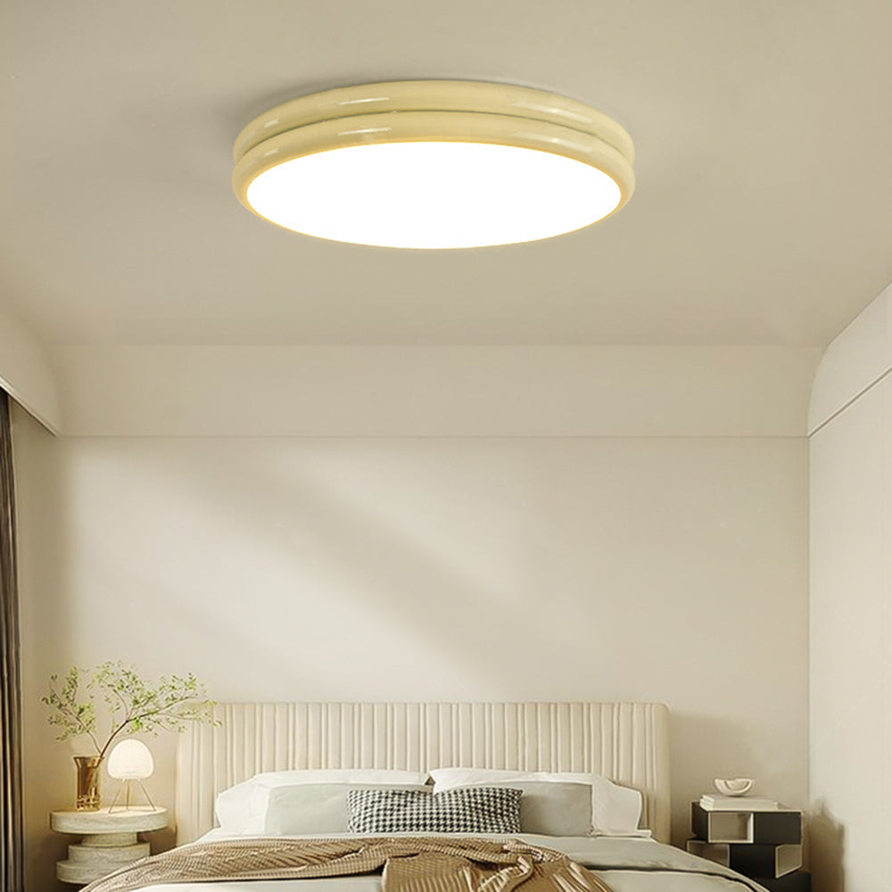 Valentina Minimalism Colorful Flush Mount Ceiling Light Double-layered Design