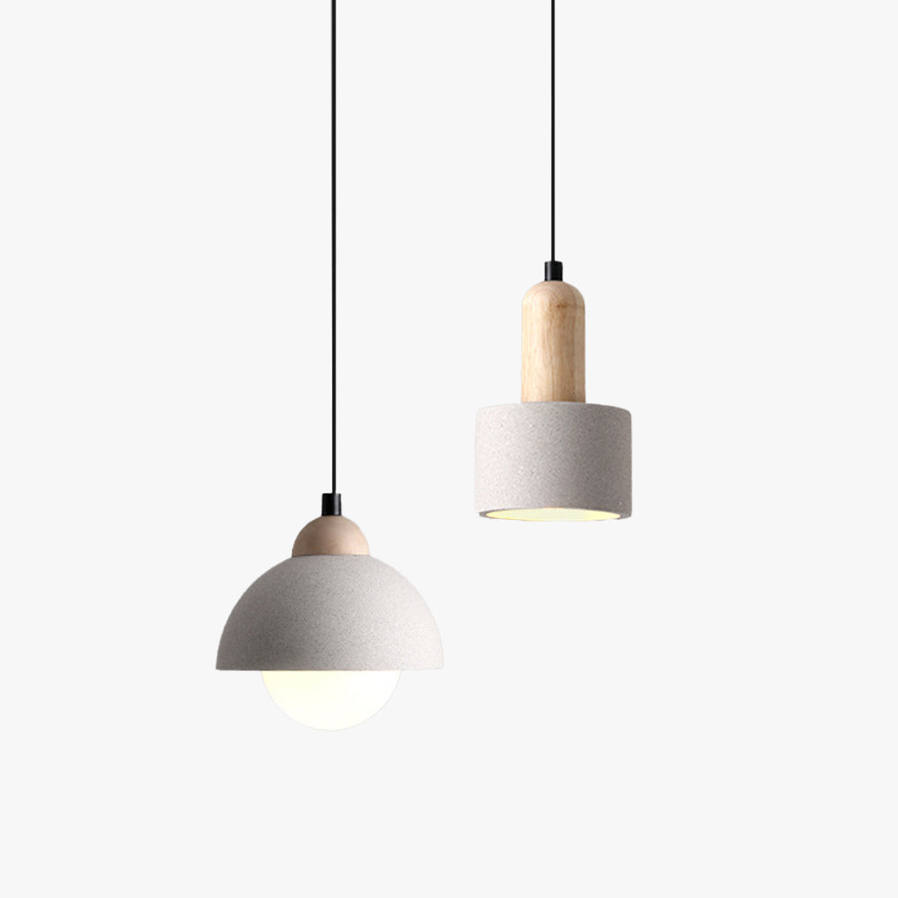 Muto Modern Pendant Light Cement White Bedroom/Kitchen Island - Neutralighting