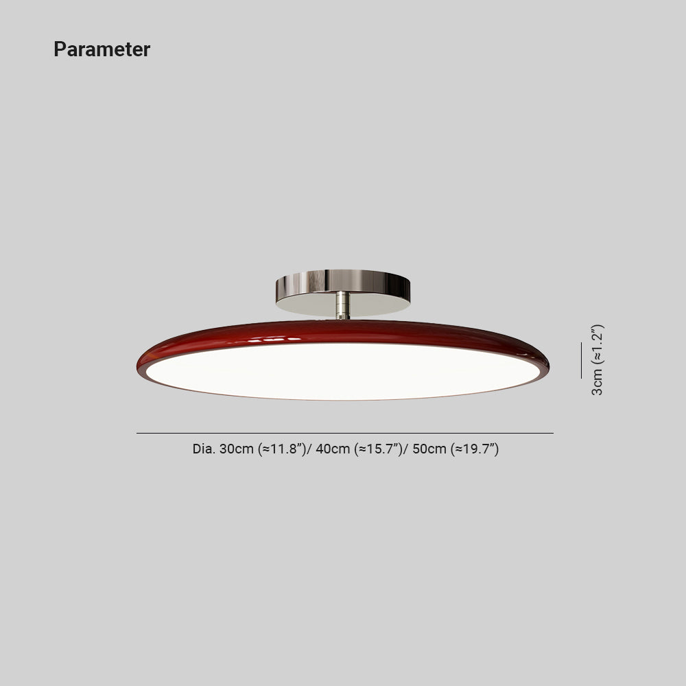 Valentina Vintage Flush Mount Ceiling Light Metal Red/White/Green LED Bedroom - Neutralighting
