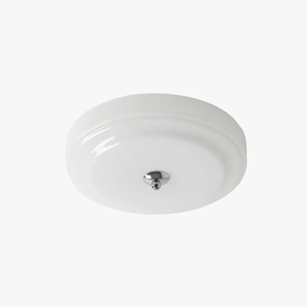 Valentina Design Flush Mount Ceiling Light Metal/Glass White Living Room - Neutralighting