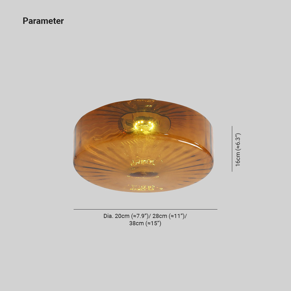 June Amber Glass Ceiling Light