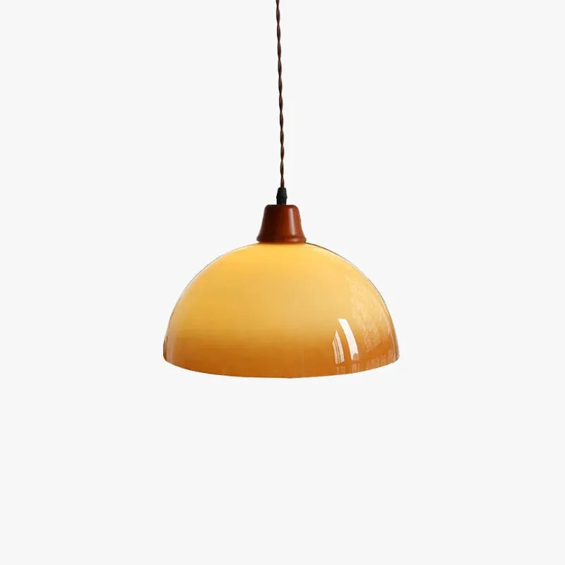 Valentina Retro LED Round Pendant Light Adjustable Brown Dining Room - Neutralighting