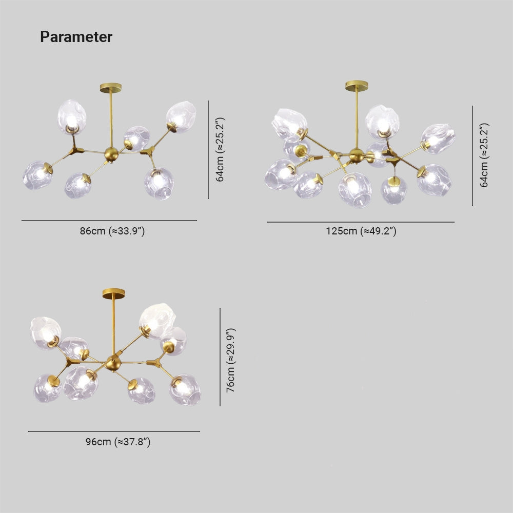 Valentina Modern Bubble Metal Pendant Light, Black/Gold - Neutralighting