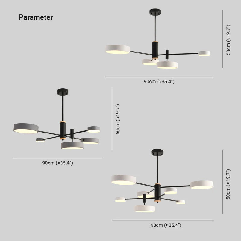Arisha Pendant Light LED, Metal & Wood, Grey/White/Gold - Neutralighting