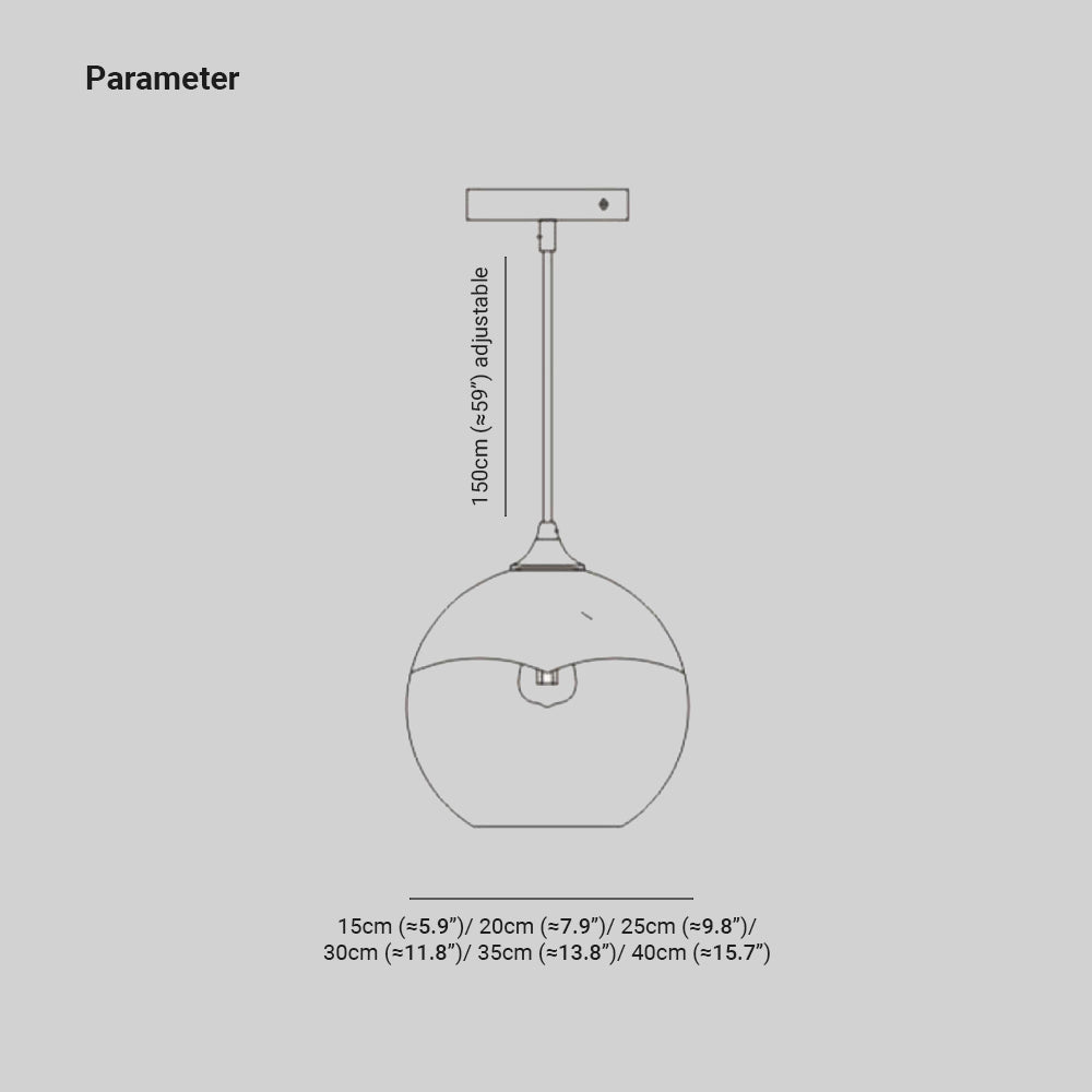 Brina Frosted Balloon Pendant Light Gradient - Neutralighting