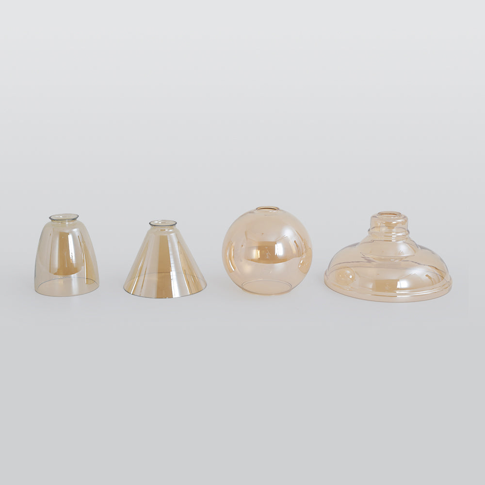 June Industrial Glass Pendant Light Clear/Amber/Smoke Grey - Neutralighting