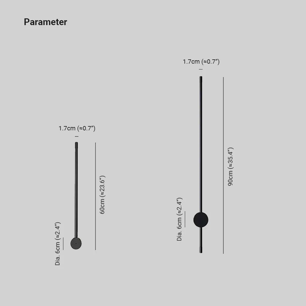 Eonix Minimalist Rotatable Linear Outdoor Wall Lamp, Black - Neutralighting